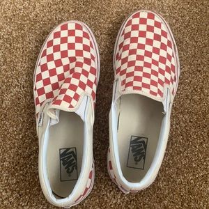 RED CHECKERED SLIP ON VANS